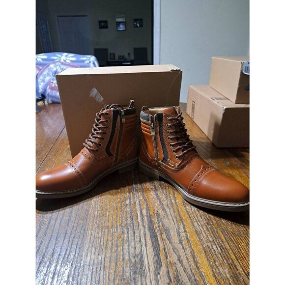 New Mens 8 Arkbird Brown Leather Chelsea Oxford Dress Ankle Boots Shoes NWT
